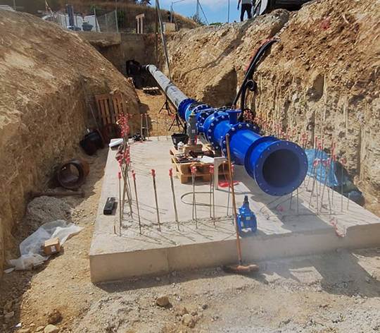 CHANTIER BARAGE PERI HAUTE CORSE PIECES DN400 PN10